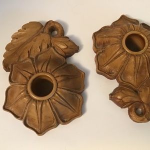 VINTAGE FLORAL BURWOOD TABLE CANDLE HOLDERS